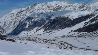 Italské středisko Livigno v zimě